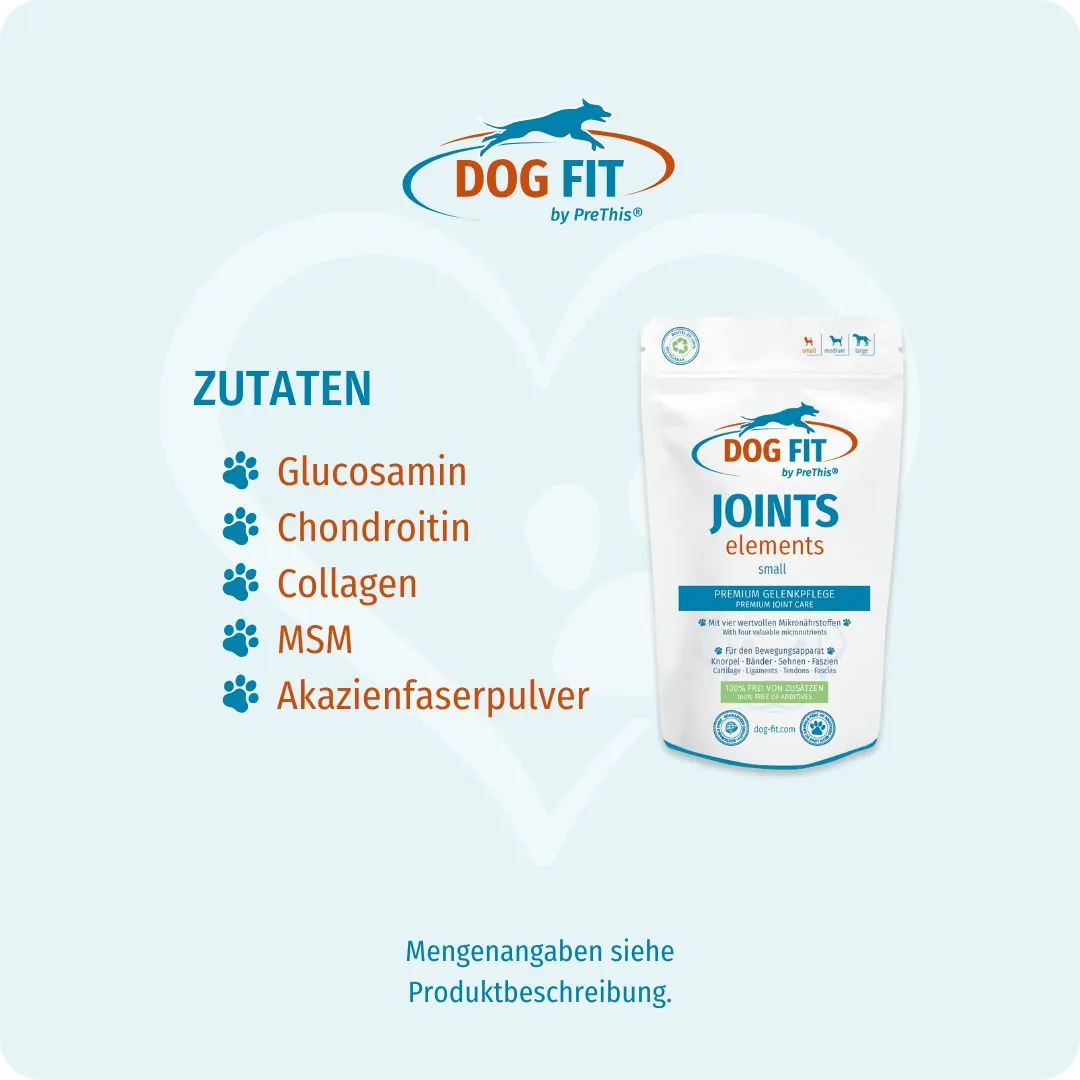 DOG FIT by PreThis® JOINTS elements small – Zutaten und Nährstoffe