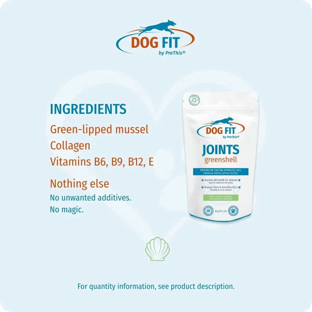 DOG FIT by PreThis® – Ingredients JOINTS greenshell small