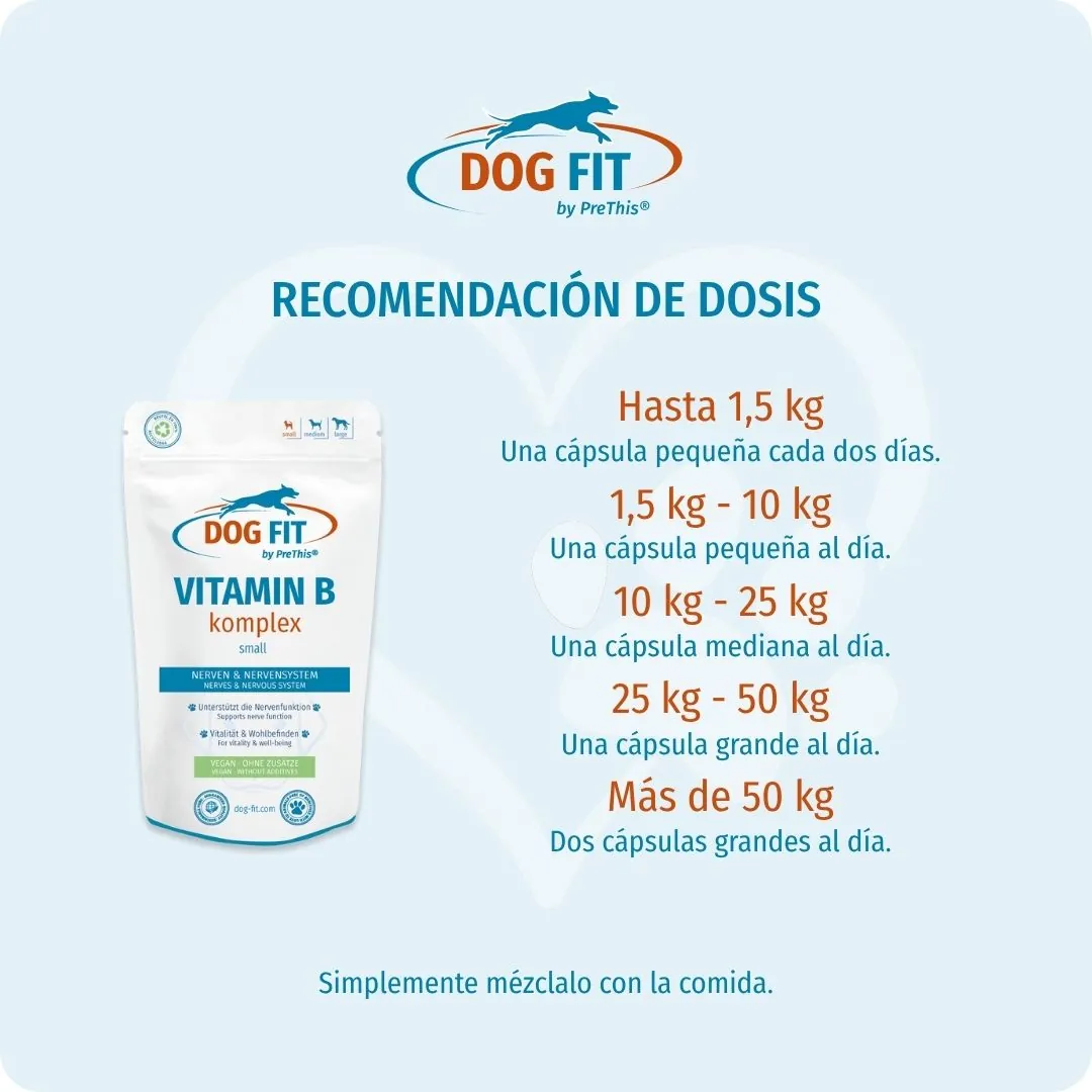 DOG FIT by PreThis® – Recomendación de dosis VITAMIN B small