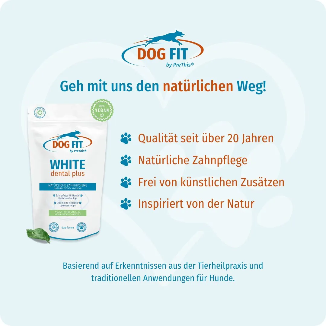 DOG FIT by PreThis® WHITE dental plus – Qualität und natürliche Zutaten