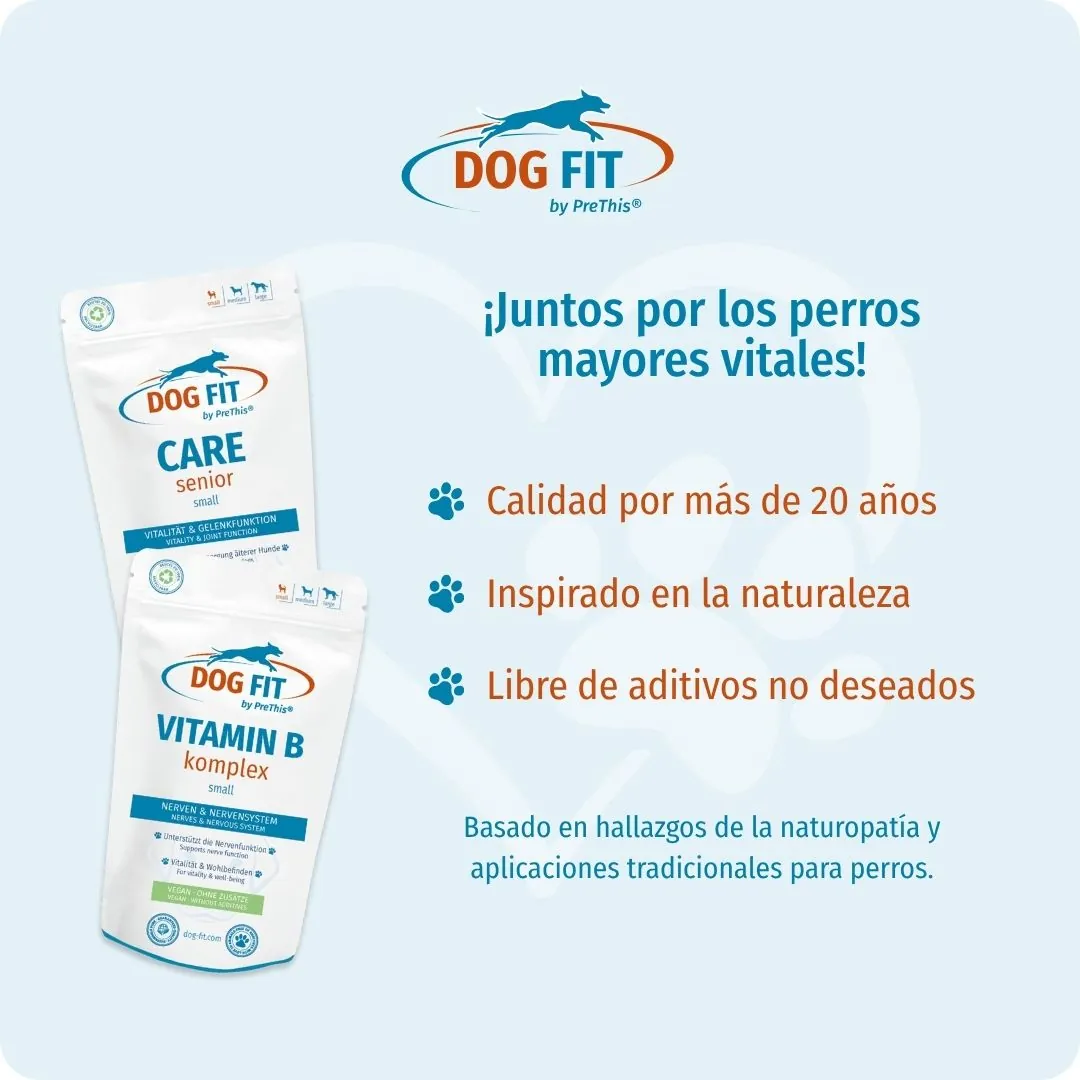 DOG FIT by PreThis® VITAMIN B & CARE senior small – Calidad e ingredientes naturales