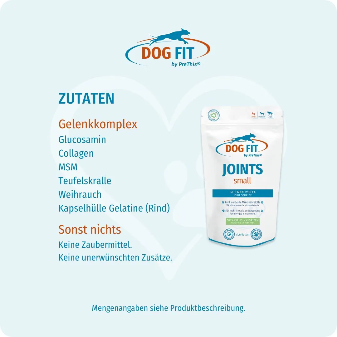 DOG FIT by PreThis® – Zutaten JOINTS small