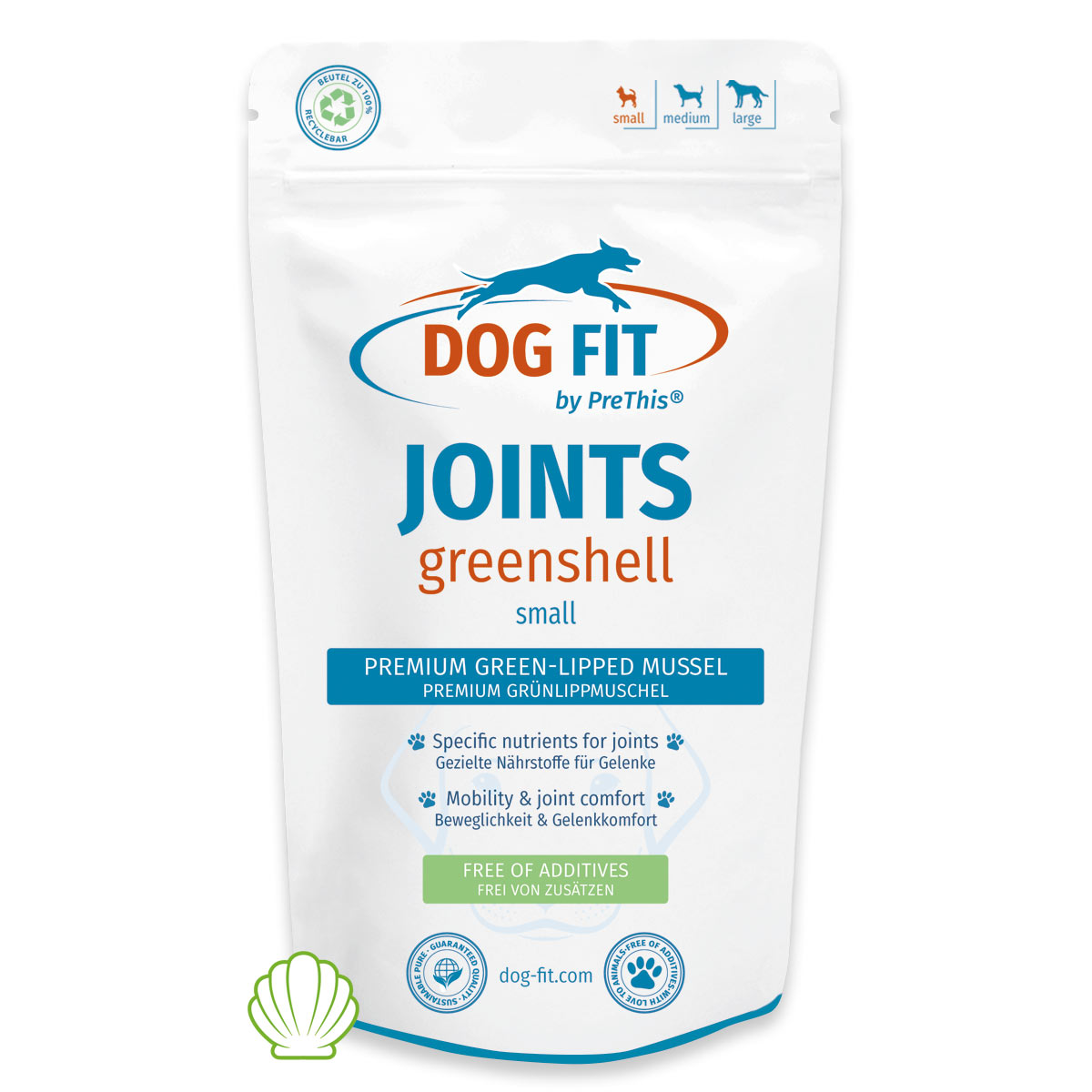 DOG FIT by PreThis® JOINTS greenshell small