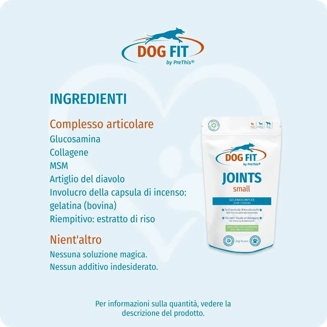 DOG FIT by PreThis® – Ingredienti JOINTS small