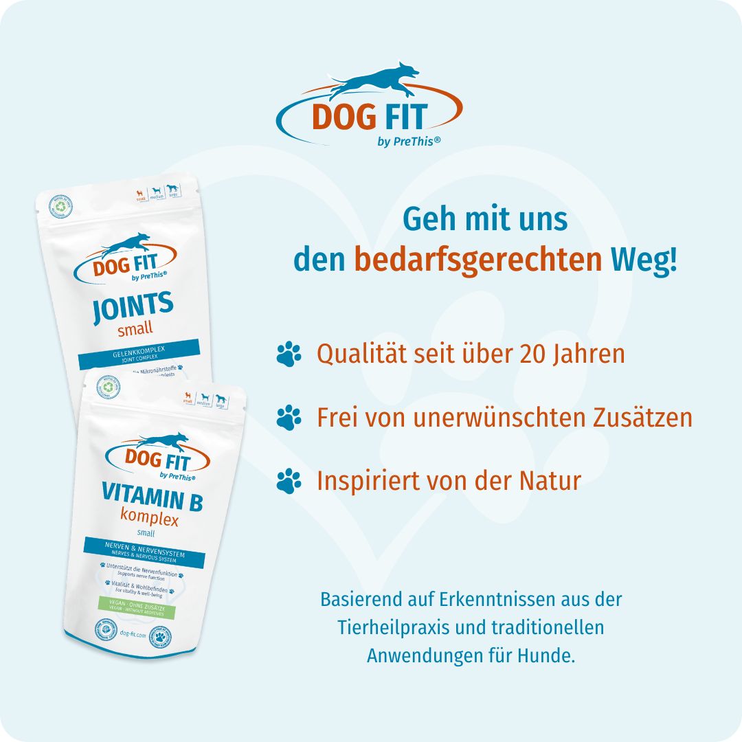 DOG FIT by PreThis® VITAMIN B & JOINTS small – Qualität und natürliche Zutaten