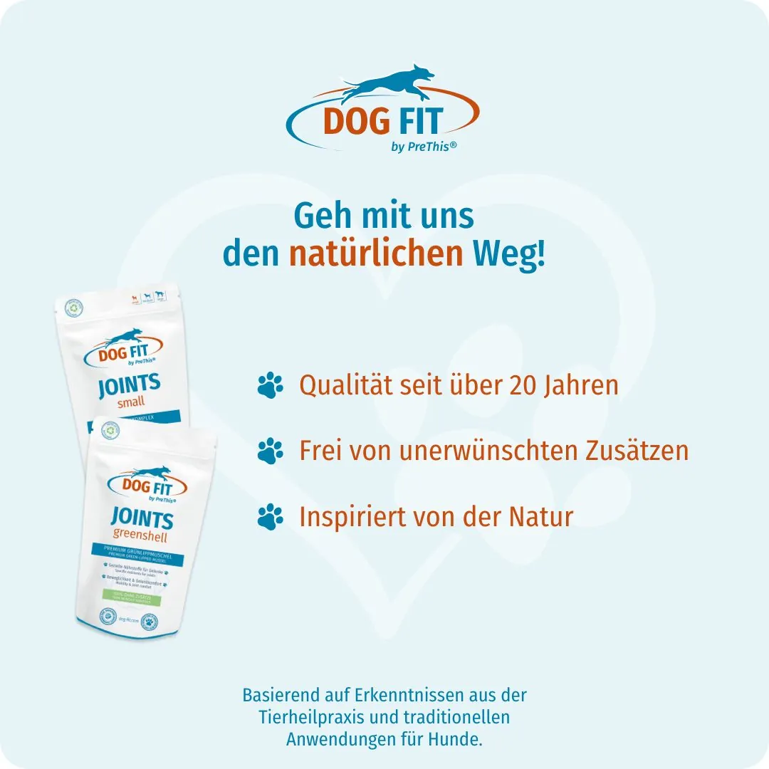 DOG FIT by PreThis® JOINTS greenshell & JOINTS small – Qualität und natürliche Zutaten