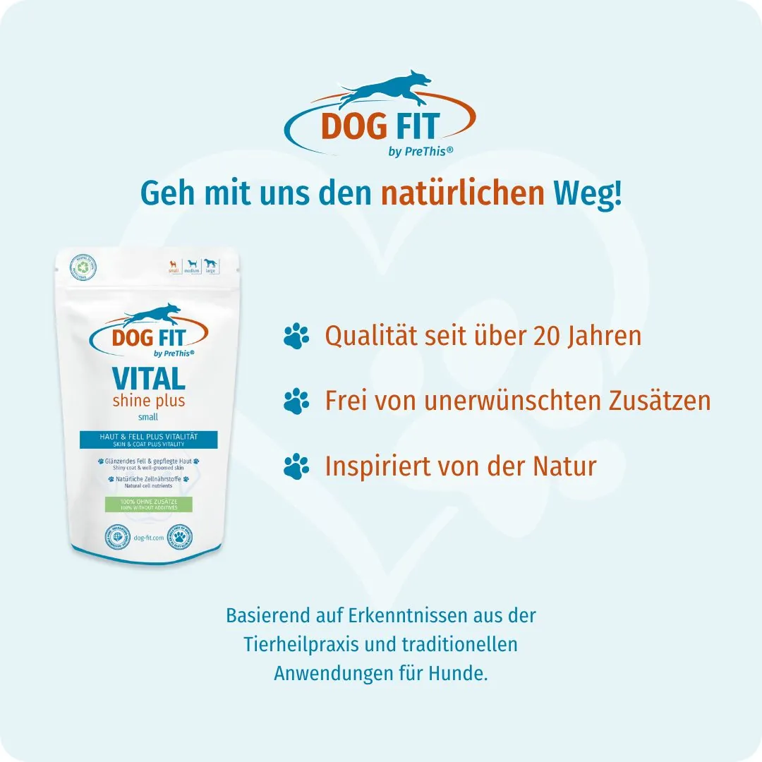 DOG FIT by PreThis® VITAL shine plus small – Qualität und natürliche Zutaten