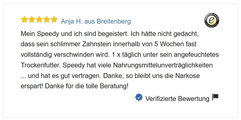 Zahnstein beim Hund entfernen mit DOG FIT WHITE dental &ndash; Bewertung