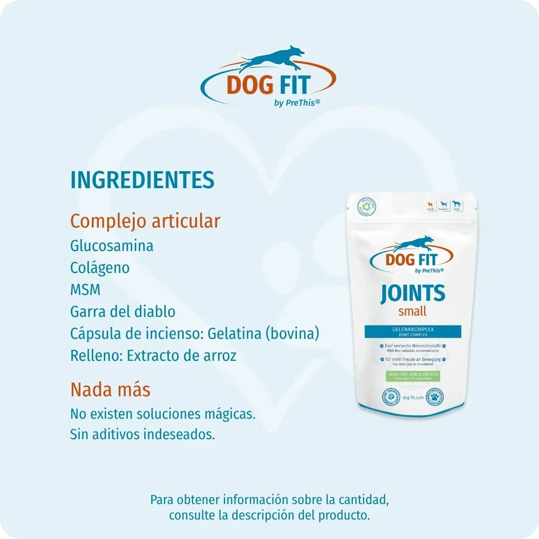 DOG FIT by PreThis® – Ingredientes JOINTS small