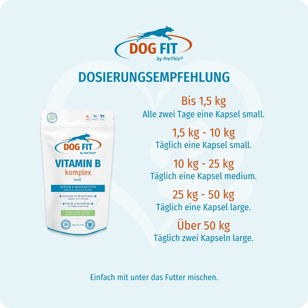 DOG FIT by PreThis® – Dosierungsempfehlung VITAMIN B small