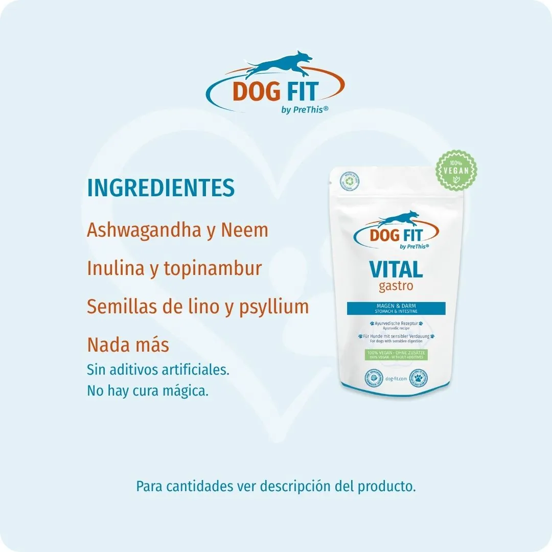 DOG FIT by PreThis® VITAL gastro – Ingredientes y nutrientes