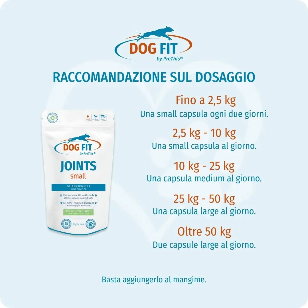 DOG FIT by PreThis® – Dosaggio consigliato JOINTS small