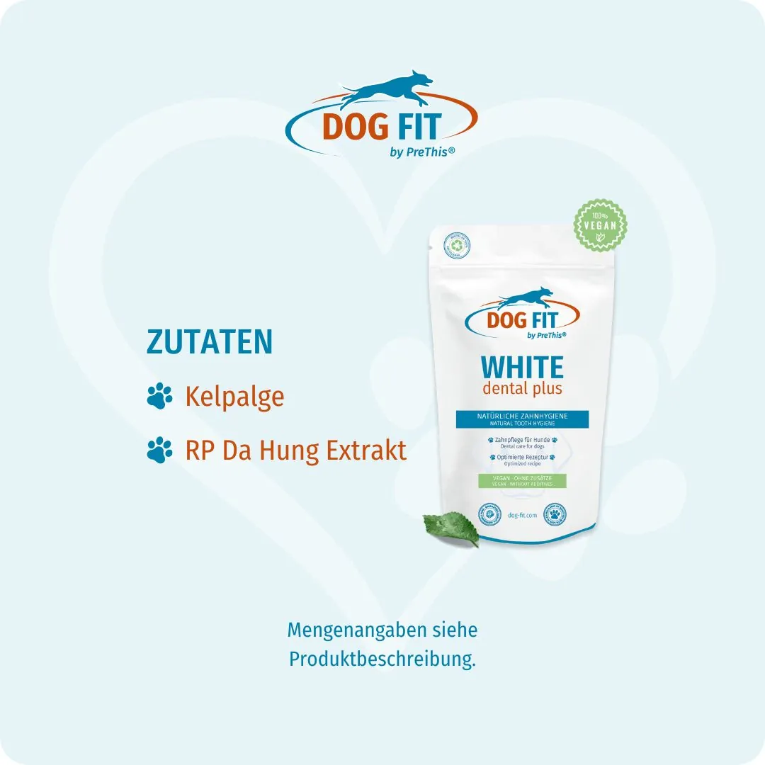 DOG FIT by PreThis® WHITE dental plus – Zutaten und Nährstoffe