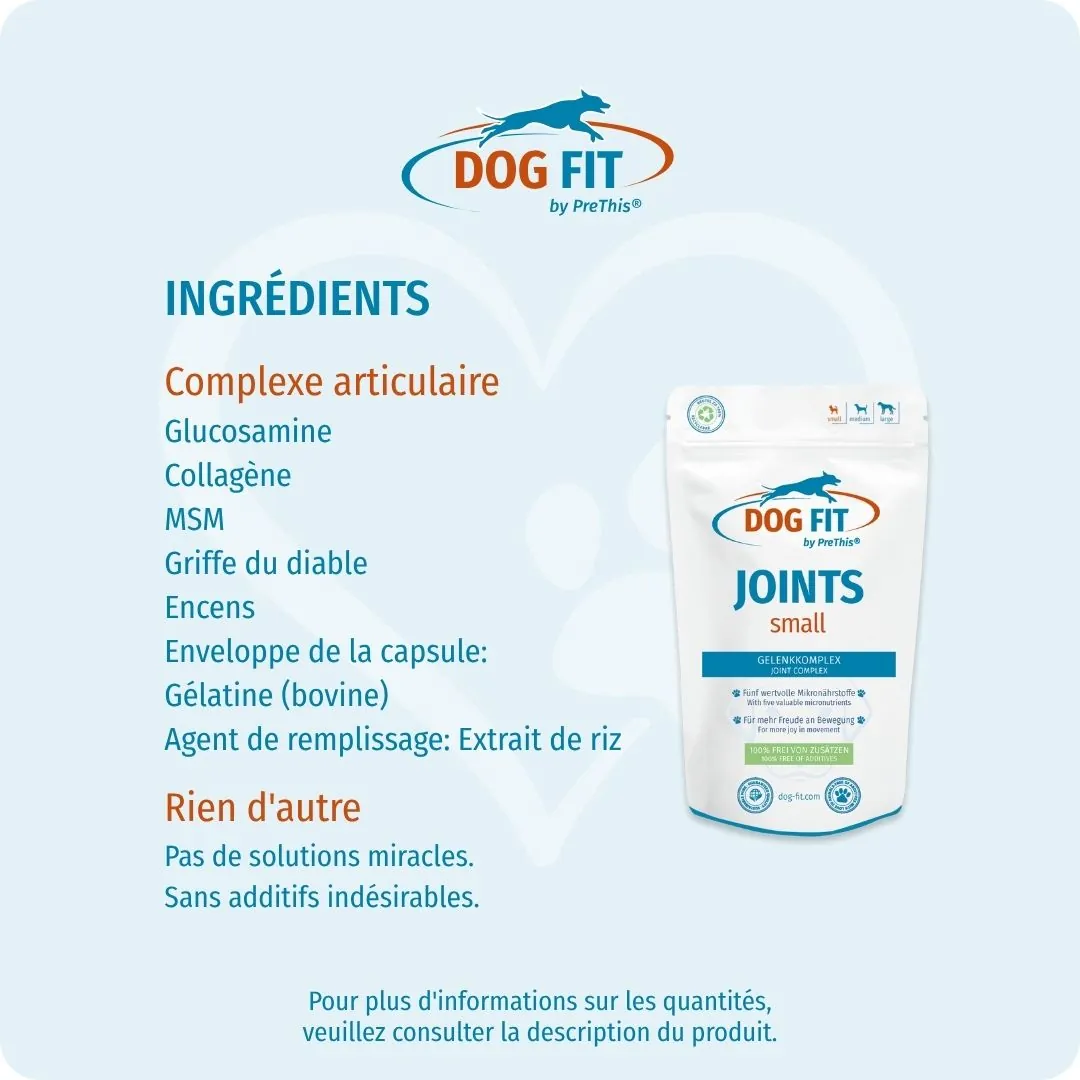 DOG FIT by PreThis® – Ingrédients JOINTS small