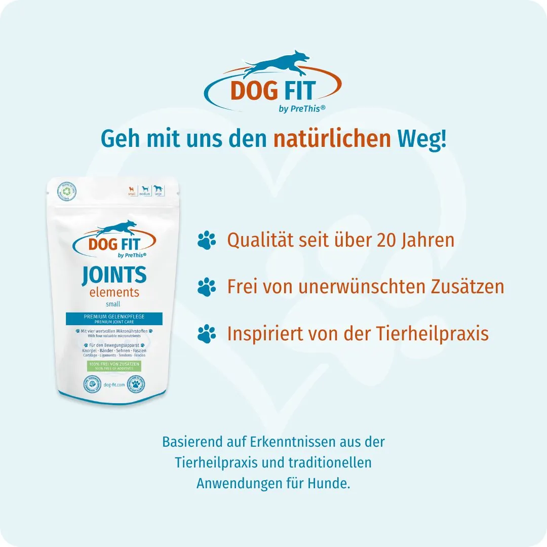 DOG FIT by PreThis® JOINTS elements small – Qualität und natürliche Zutaten