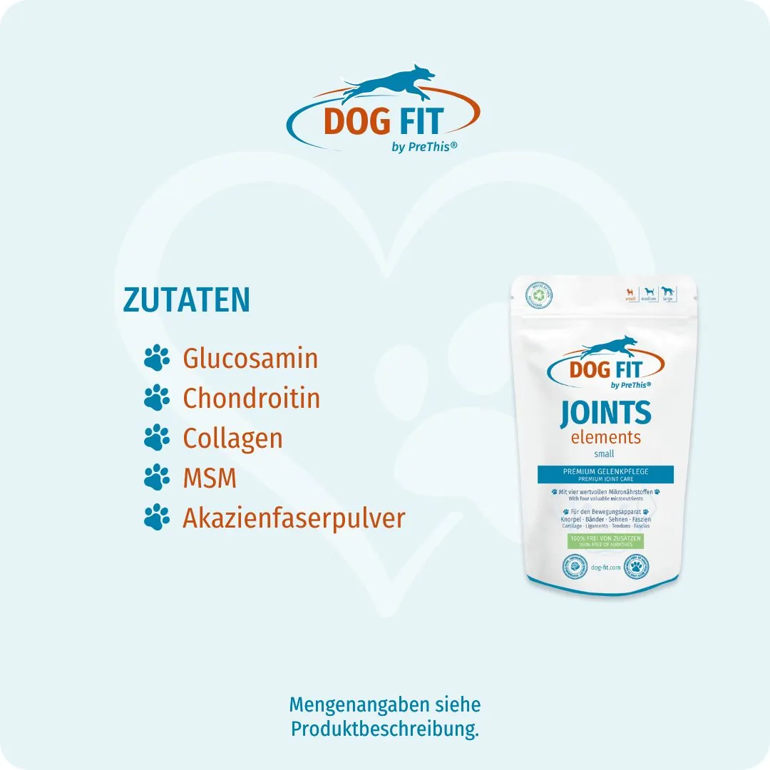 DOG FIT by PreThis® – Zutaten JOINTS elements small