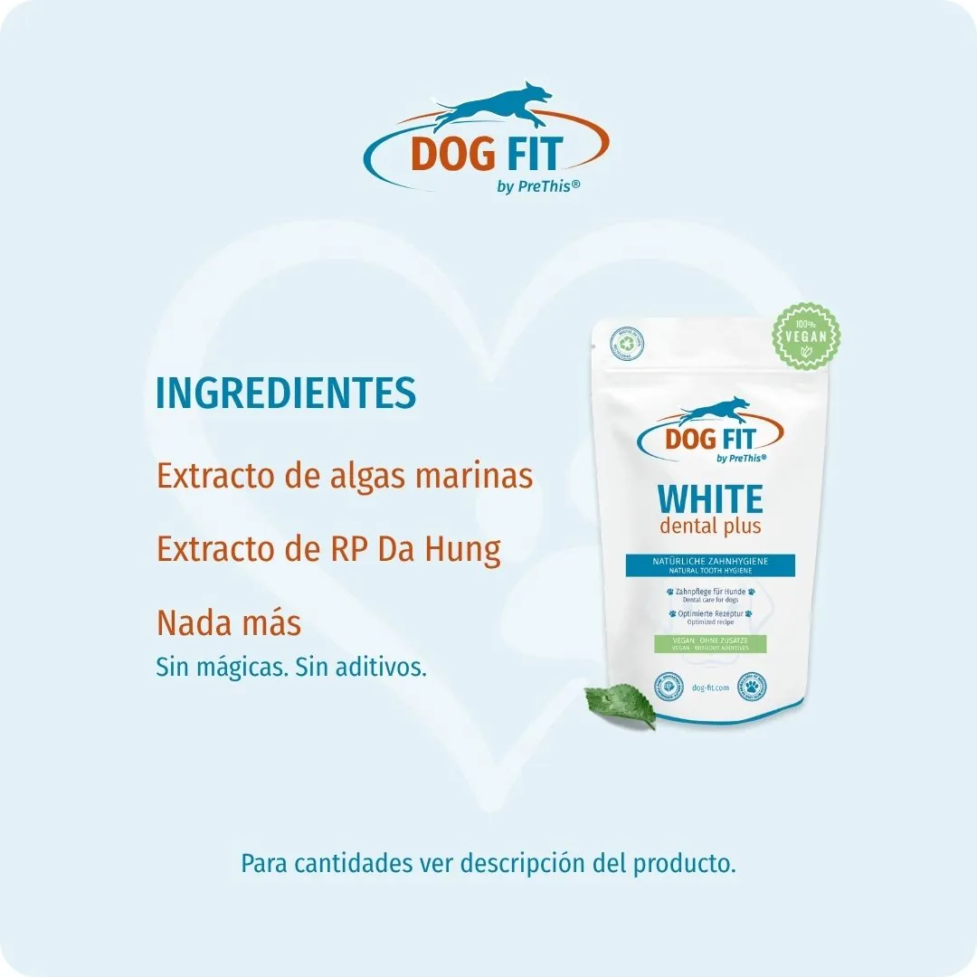 DOG FIT by PreThis® – Ingredientes WHITE dental plus