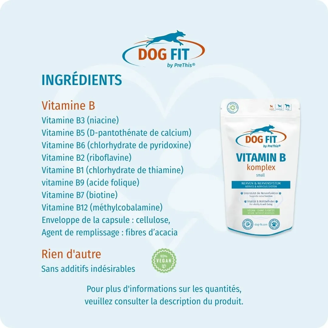 DOG FIT by PreThis® VITAMIN B small – Ingrédients et nutriments
