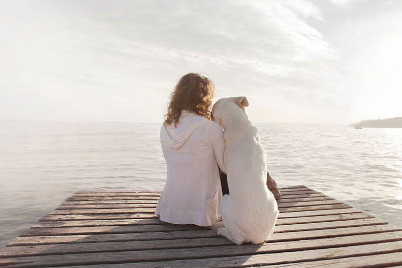 Woman with dog